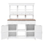 TOPMAX 65.7" Tall Garden Potting Bench Table with Hutch