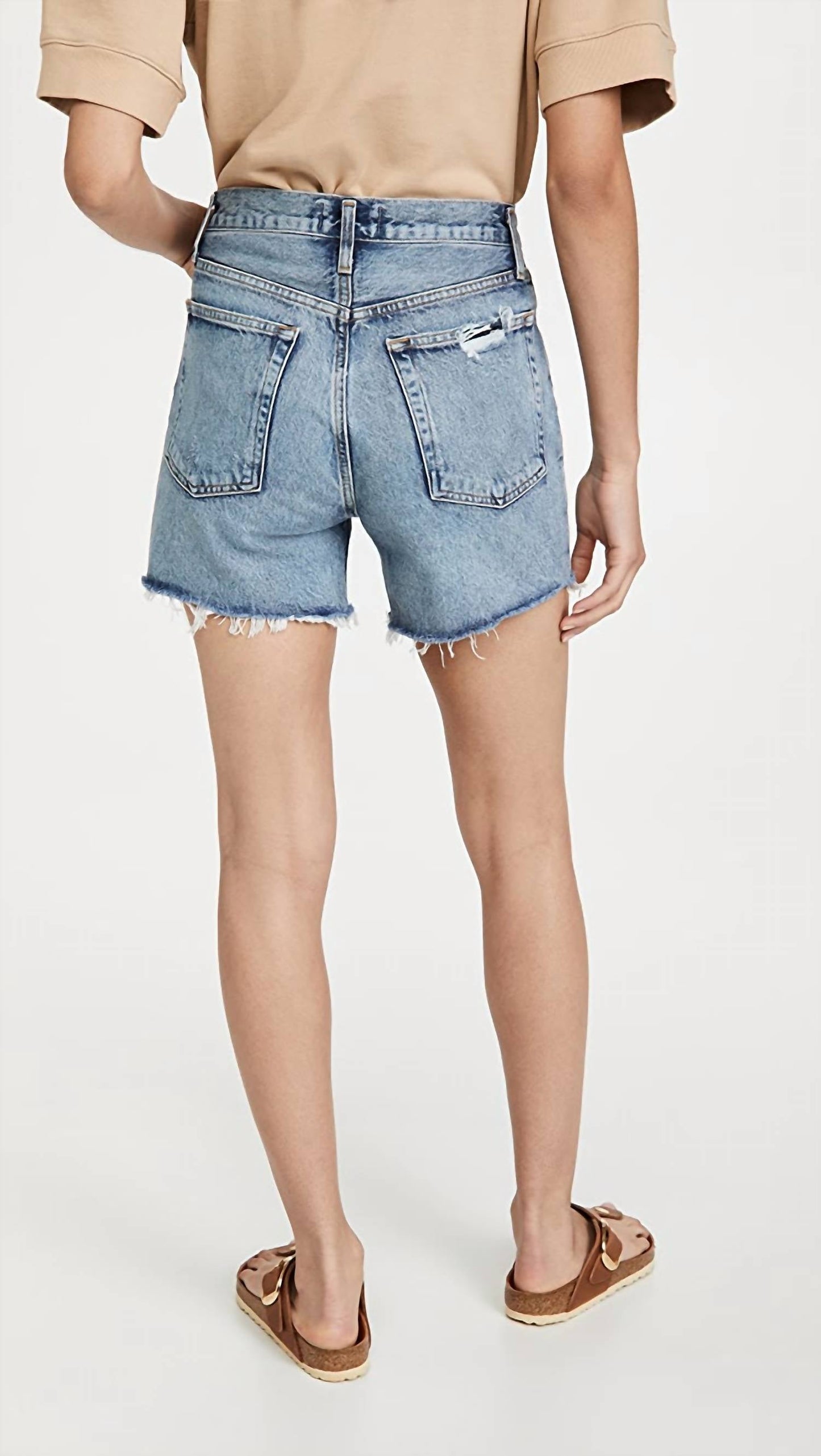 Agolde - Riley High Rise Slim Leg Shorts
