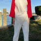Bobi - Color Block Crew Neck Raglan Top