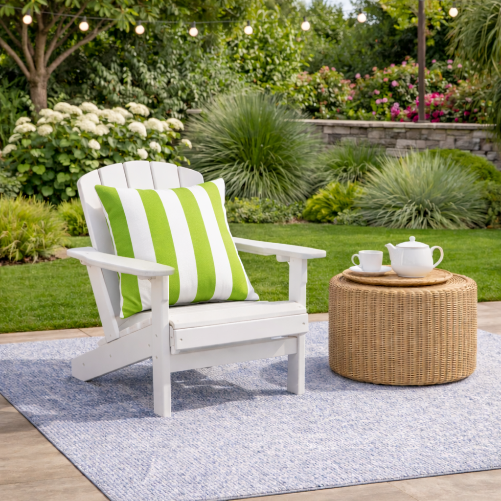 2 Pack Outdoor Throw Pillows, Waterproof & Fade-Resistant Patio Cushions (18x18 Inch)