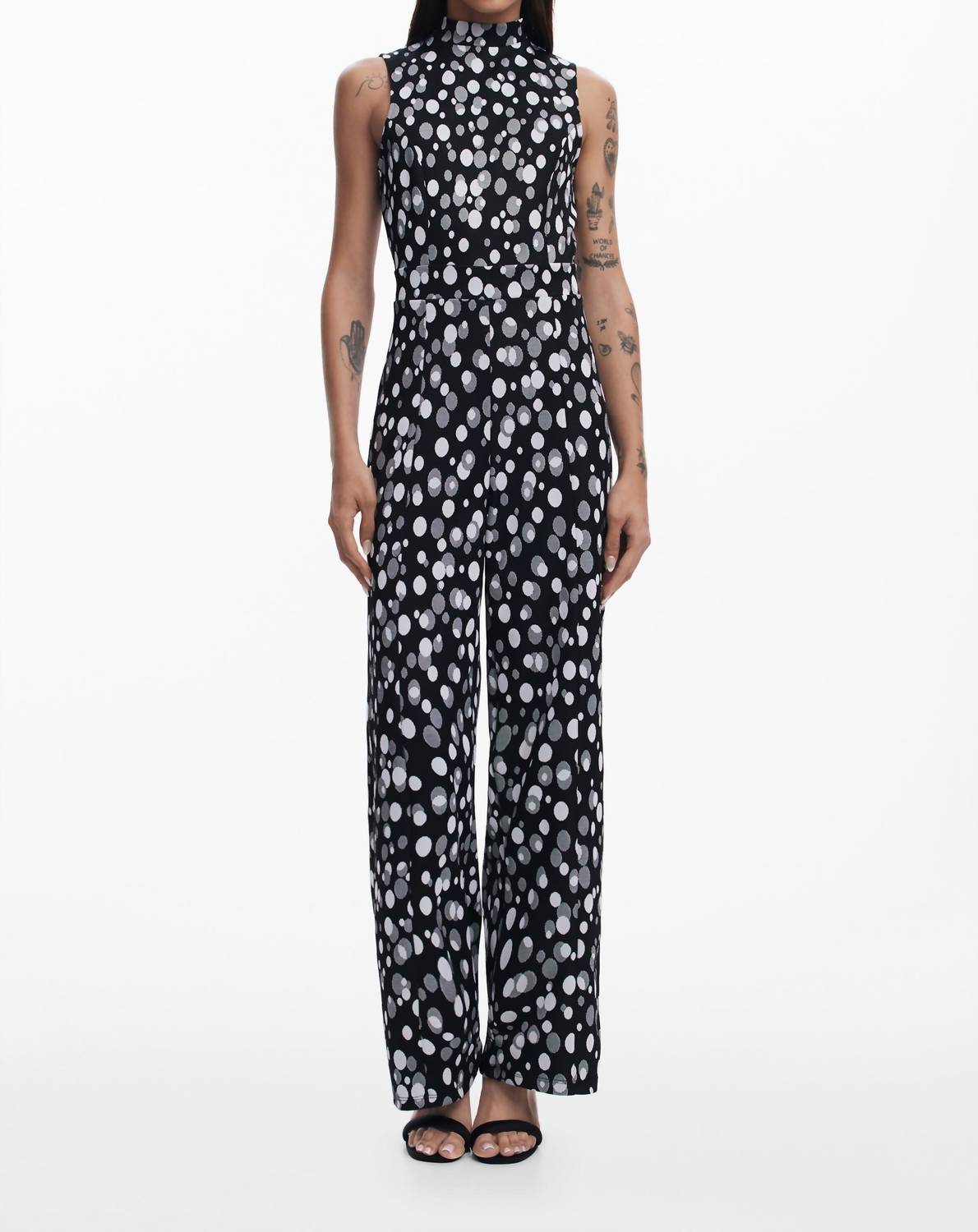 Desigual - Dotty Mock Neck Jumpsuit