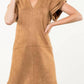 Thml - Flutter Sleeve Suede Midi Dress