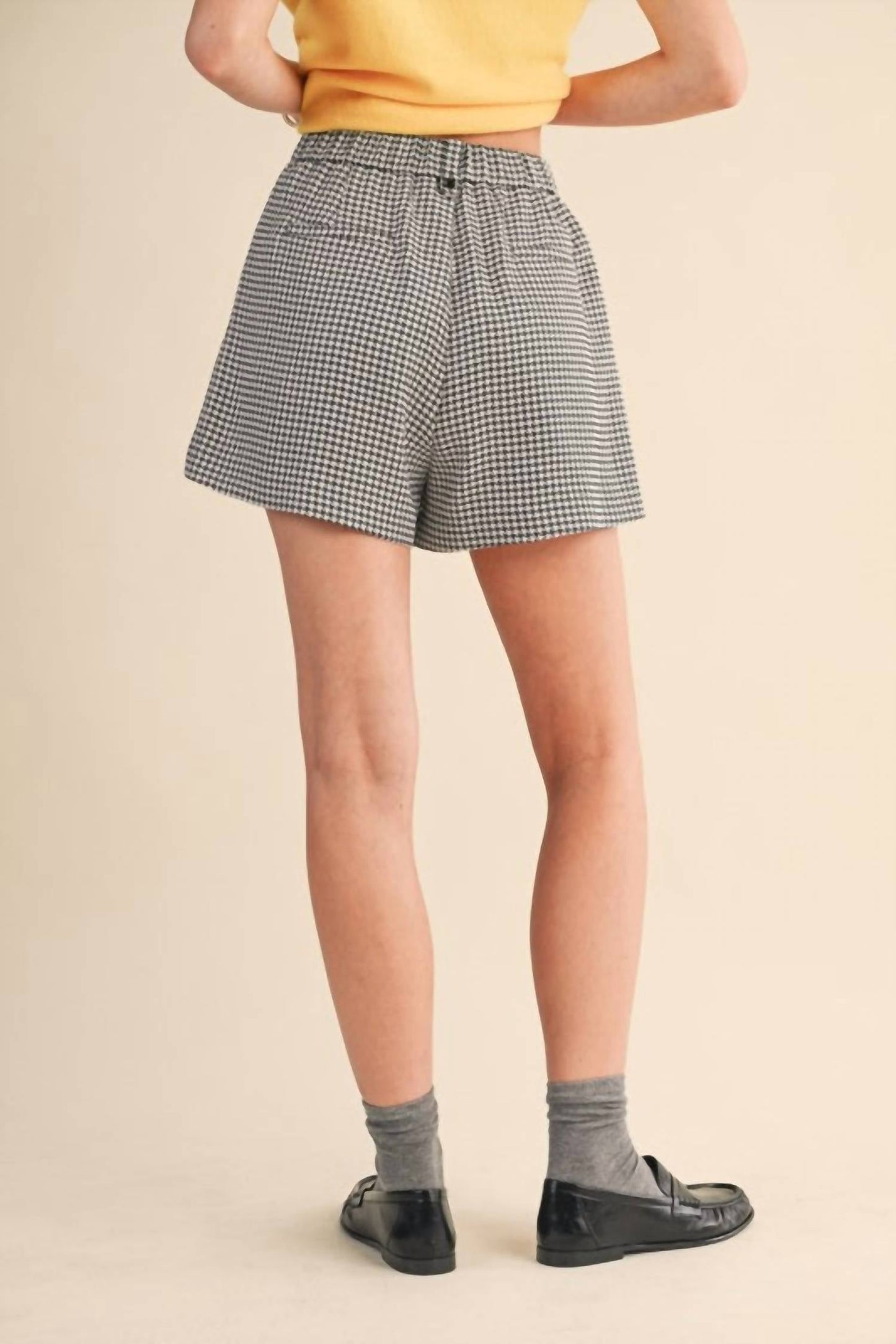 &Merci - Houndstooth Pleated Shorts