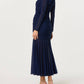 Astr - Yasmine Ruched Long Sleeve Midi Dress