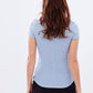 Free People - Stripe Cut Out Short Sleeve Tee