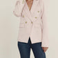 Dolce Cabo - Faux Suede Doubled Breasted Blazer