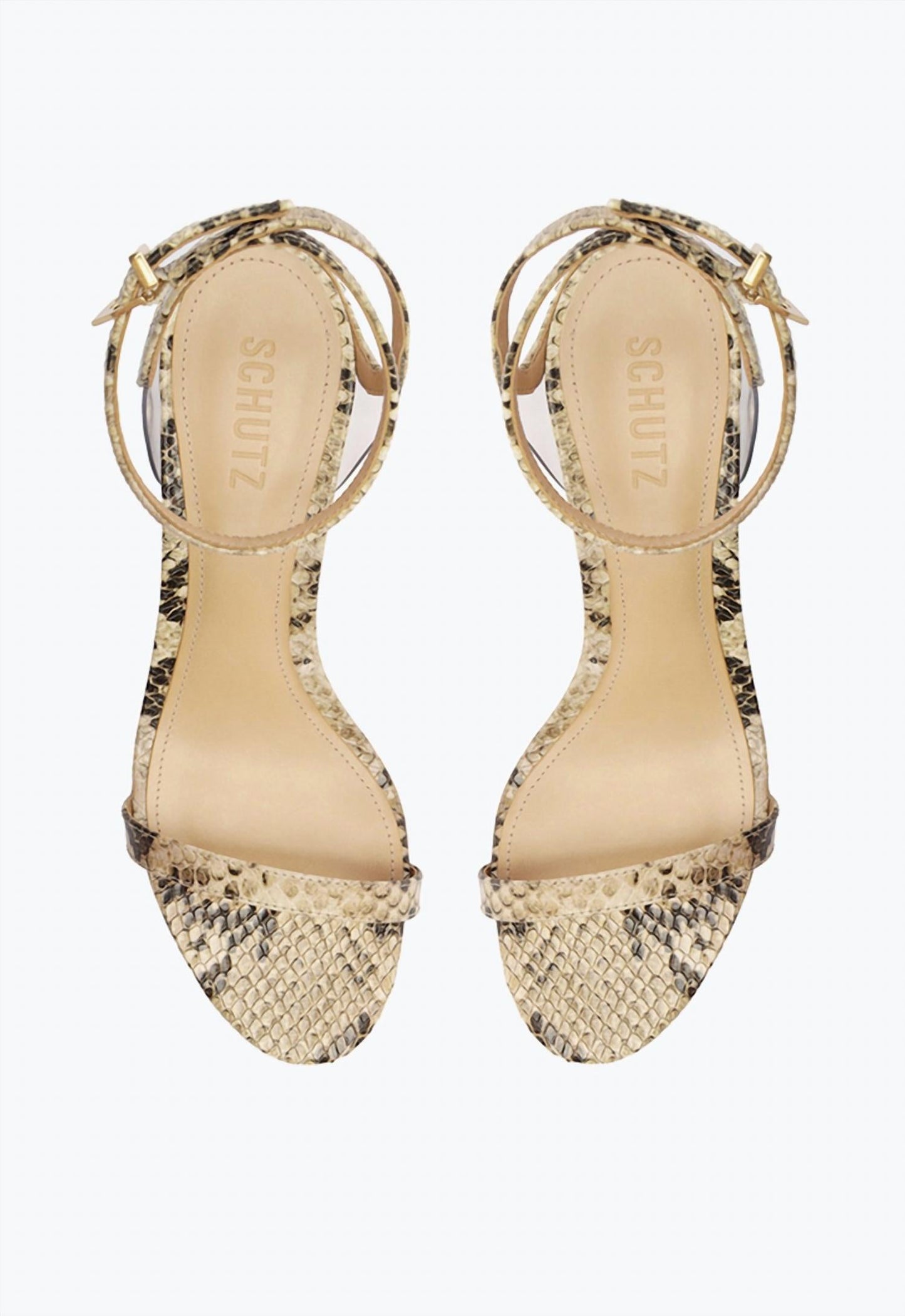 Schutz - Women's Skye Mid Snake Print Block Heel