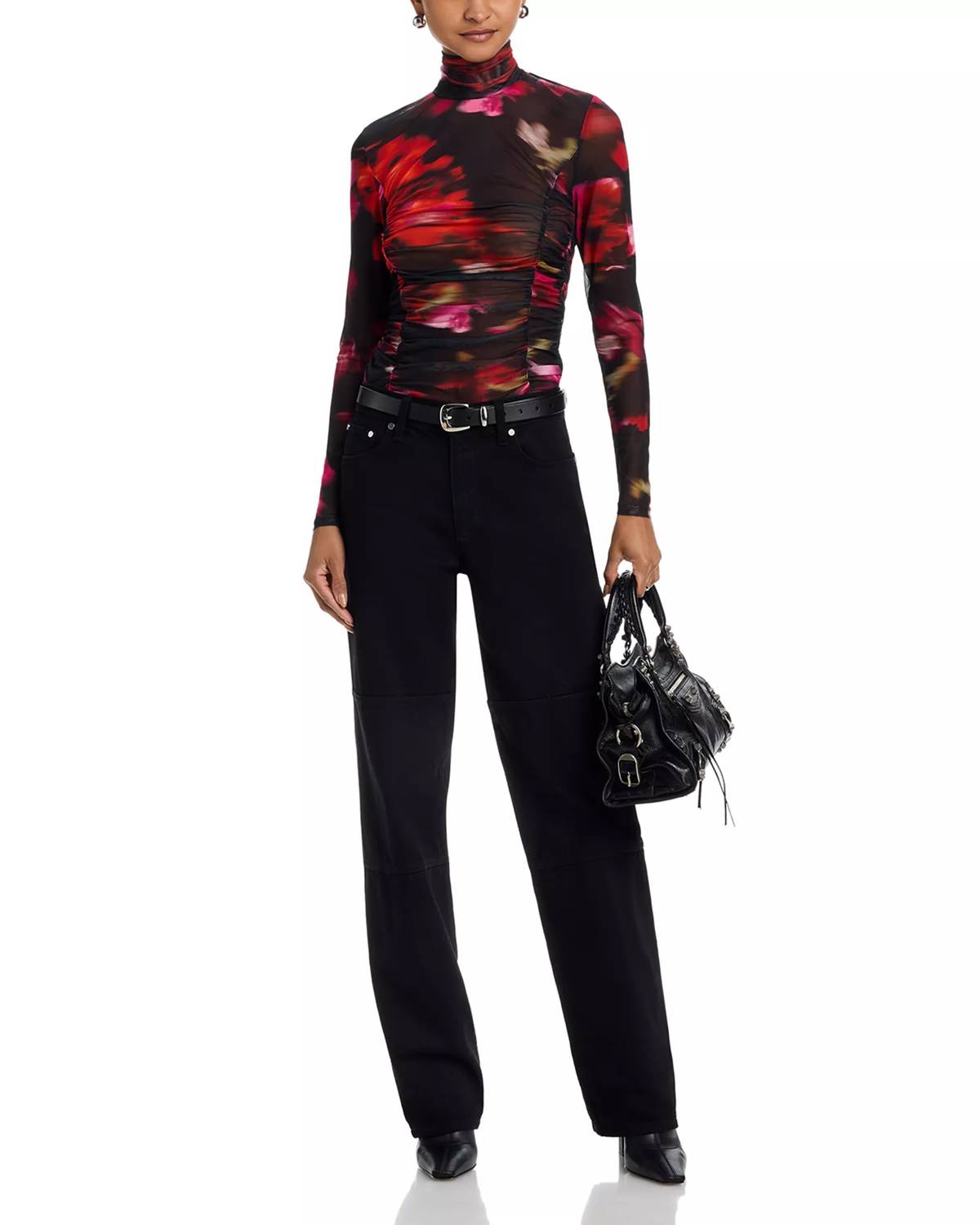steve-madden-taylore-printed-mesh-mock-neck-top