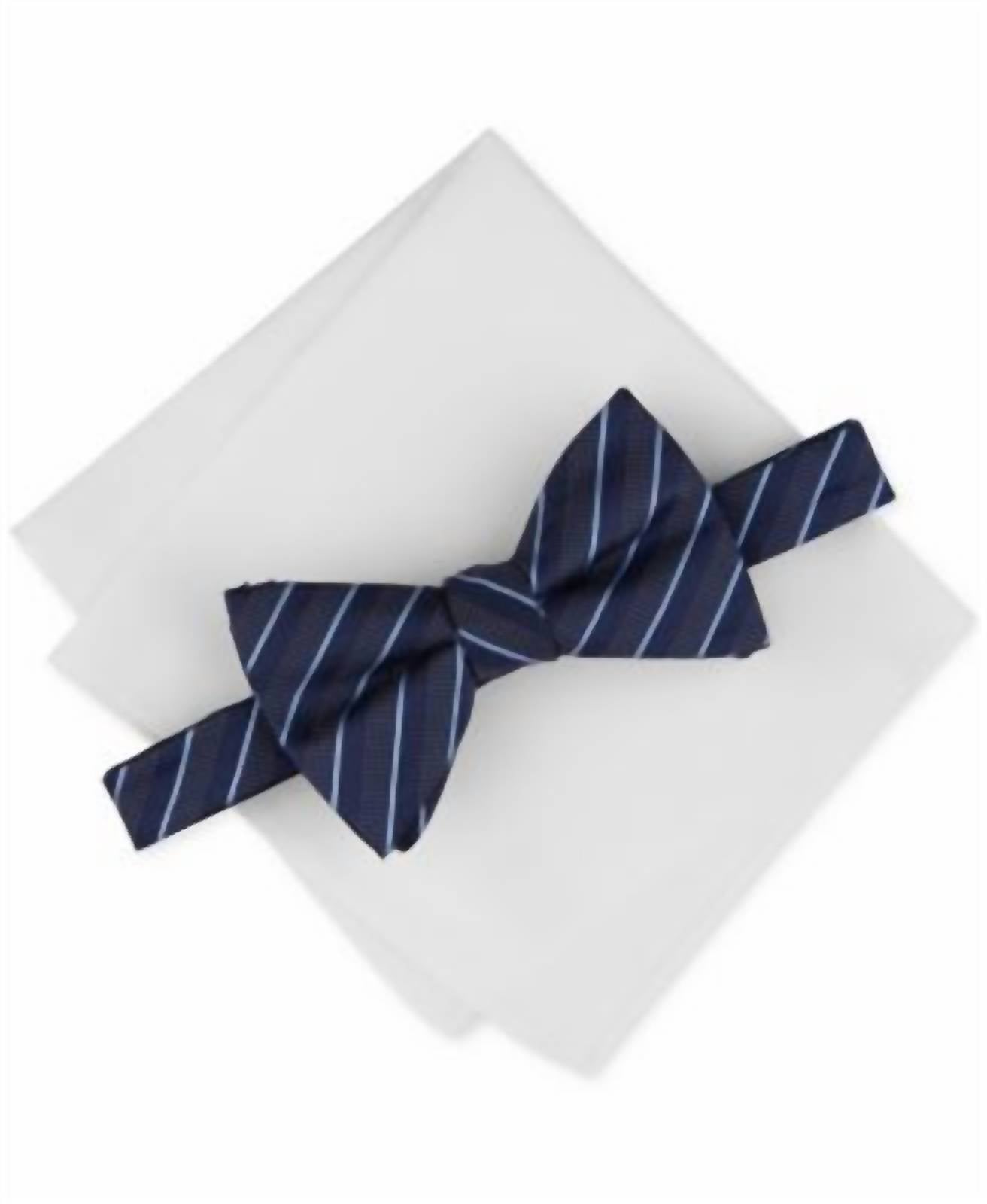 Alfani - Men's Vinton Stripe Bow Tie