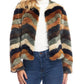 Fabulous Furs - Desert Chevron Faux Fur Jacket