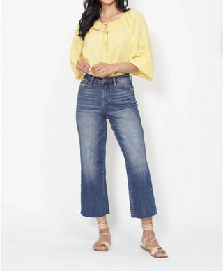 Judy Blue - Cropped Raw Hem Jeans