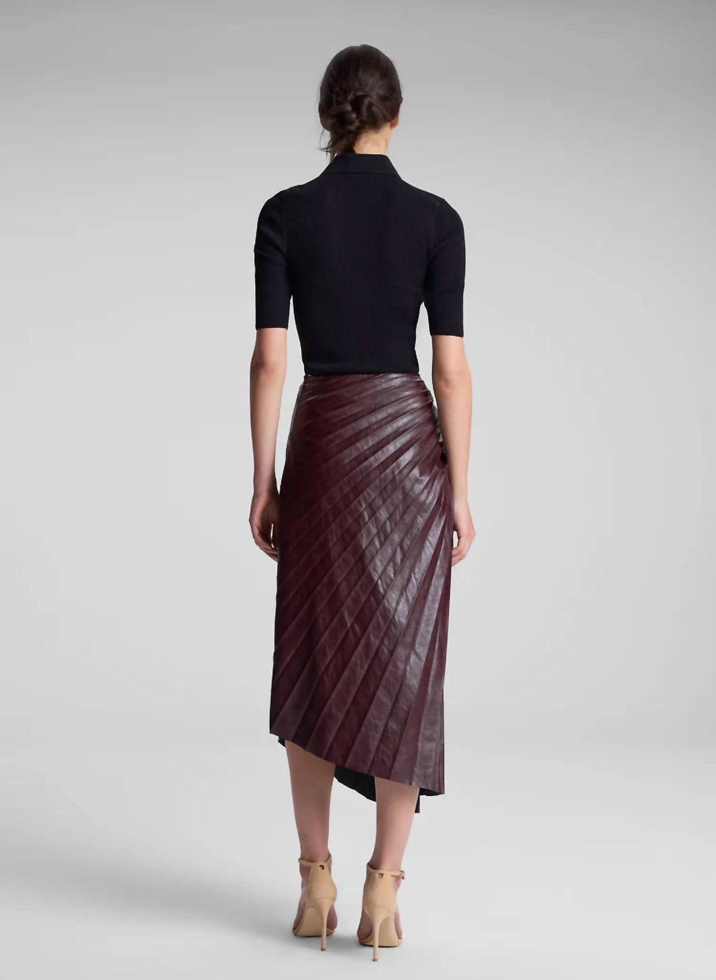 A.L.C. - Tracy Textured Vegan Leather Skirt
