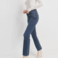 Judy Blue - Dark Cut Off Straight Leg Jeans