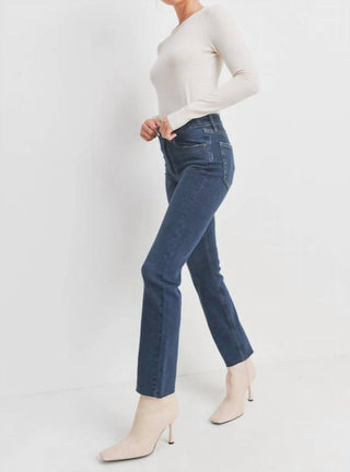 Judy Blue - Dark Cut Off Straight Leg Jeans