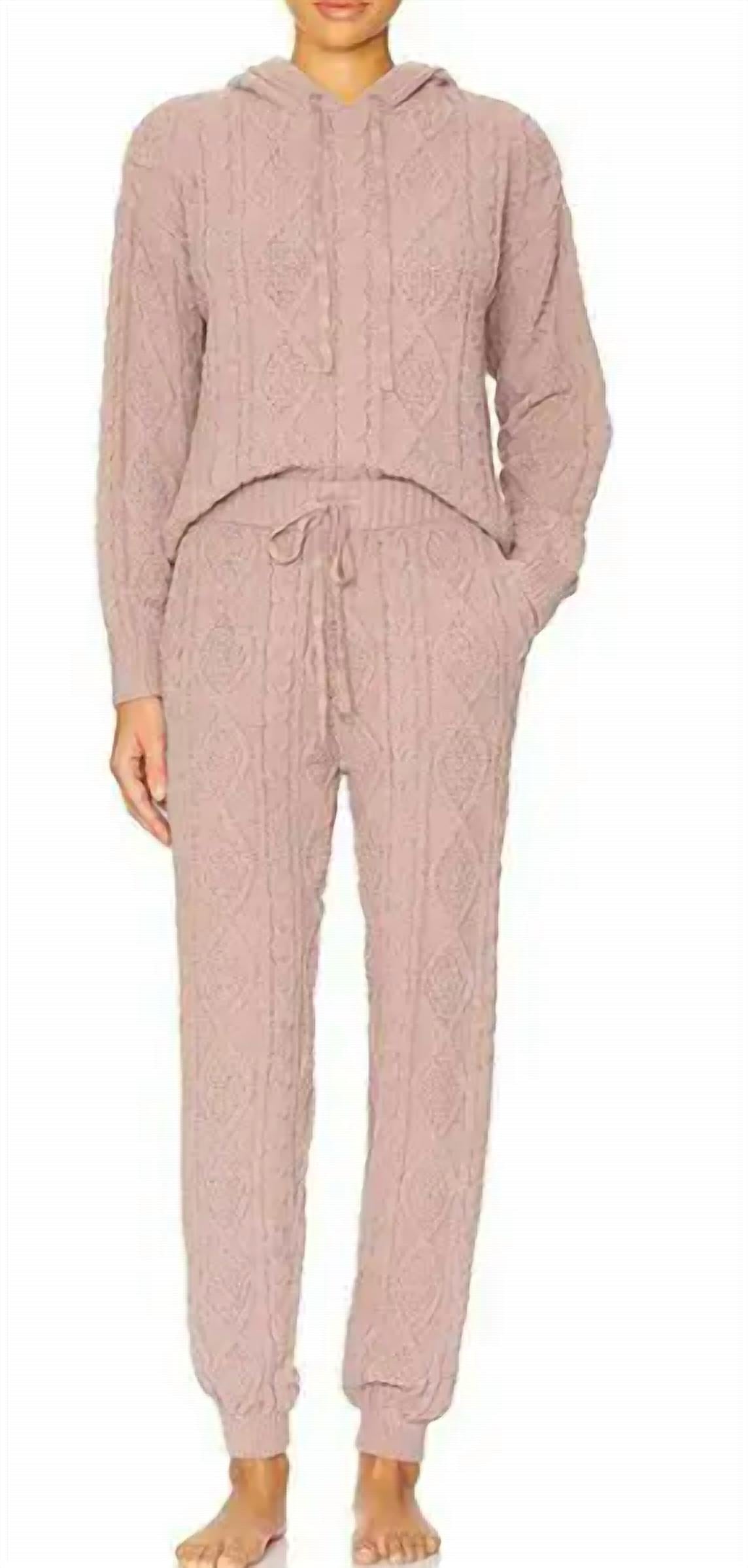 525 America - Hallie Chenille Cable Hoodie and Jogger Set