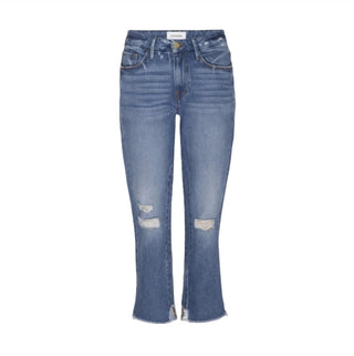 Frame - LE CROP MINI BOOT JAGGED EDGE JEANS