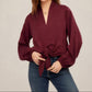 Fifteen Twenty - Women's Scarlet Tie Front Top