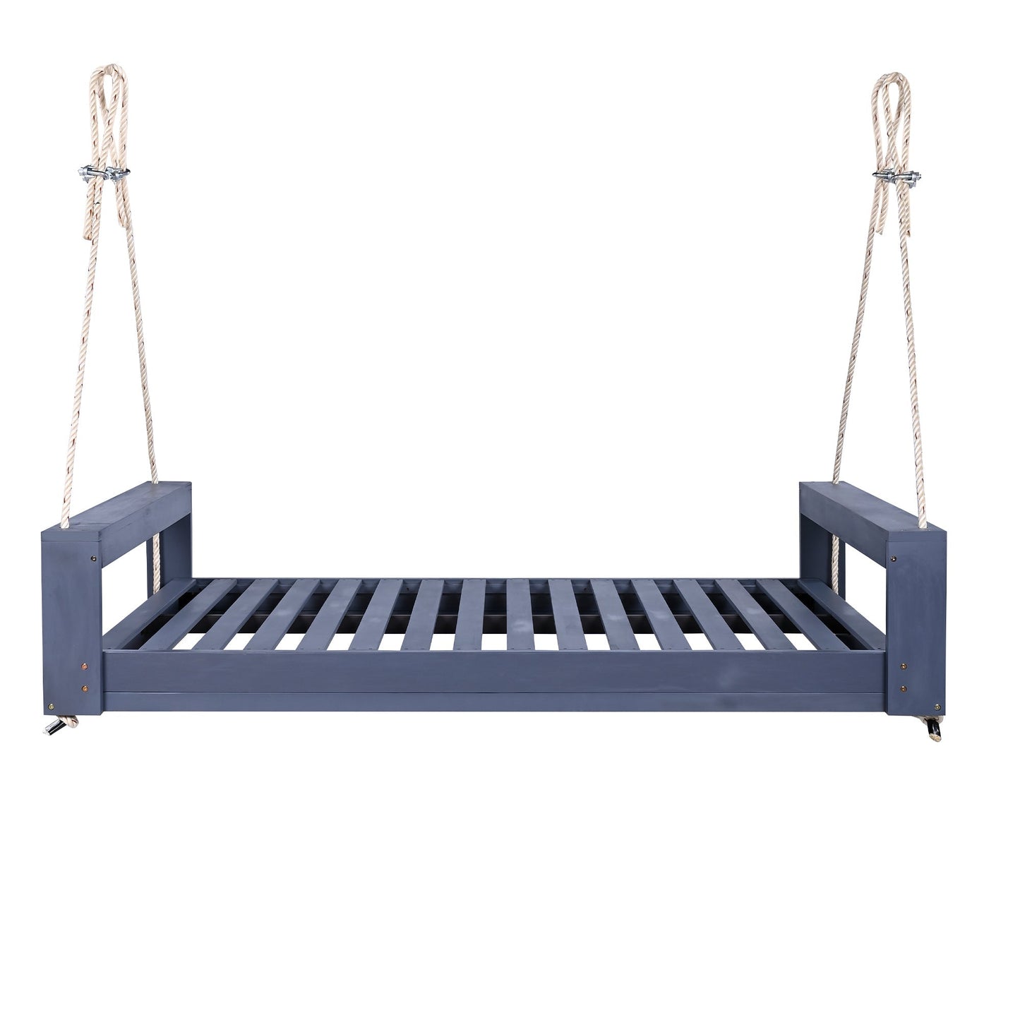 Twin Size Porch Swing Bed Seating Gray