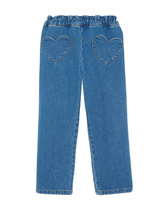 Bonton - Girl's Duck Pure Cotton Denim Trousers