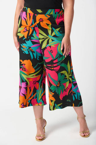 Joseph Ribkoff - Hibiscus Print Wide Leg Culotte