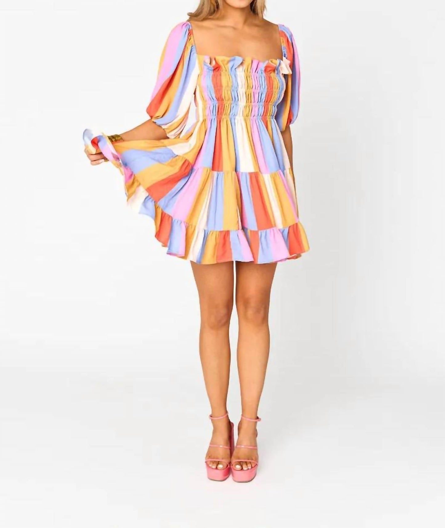 Buddylove - Striped Spencer Mini Dress