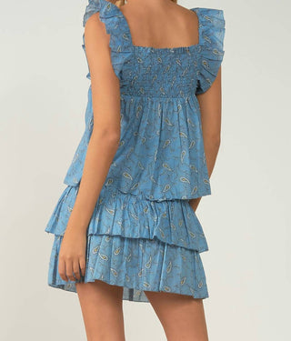 Elan - Layered Smock Paisley Skirt