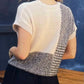 Blu Pepper - colorblock short sleeve sweater
