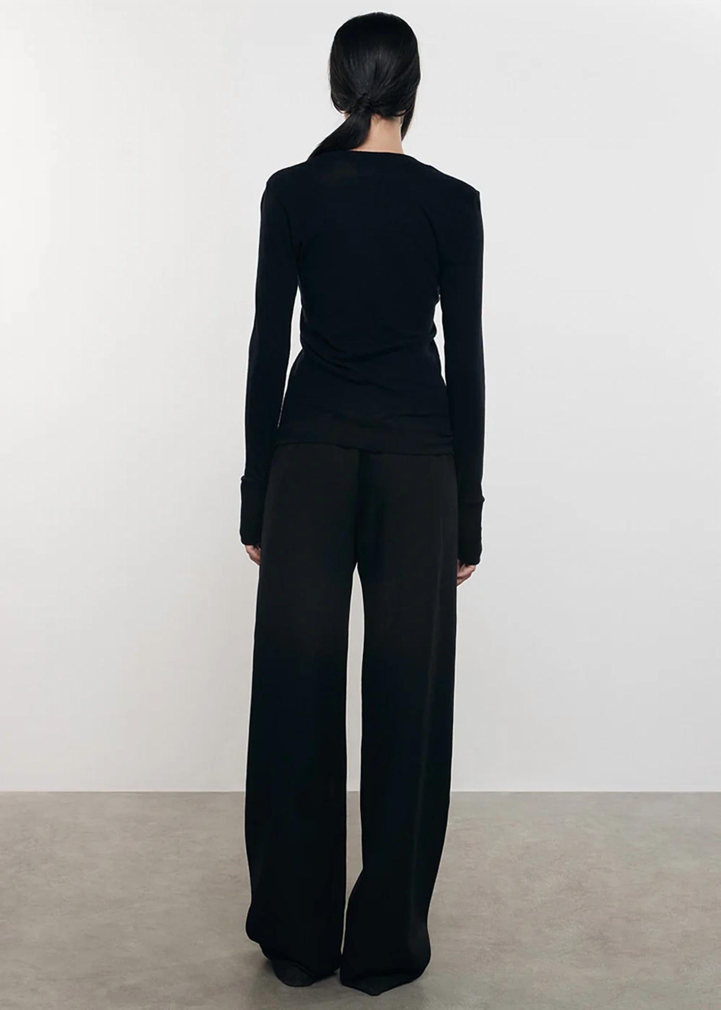 Enza Costa - Cashmere Easy Cuffed Scoop Neck Sweater