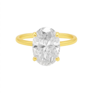 Allyanna Gifts - Women's Solitaire Oval Moissanite Ring