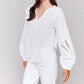 Charlie B - Cotton Button-front Blouse With Embroidery