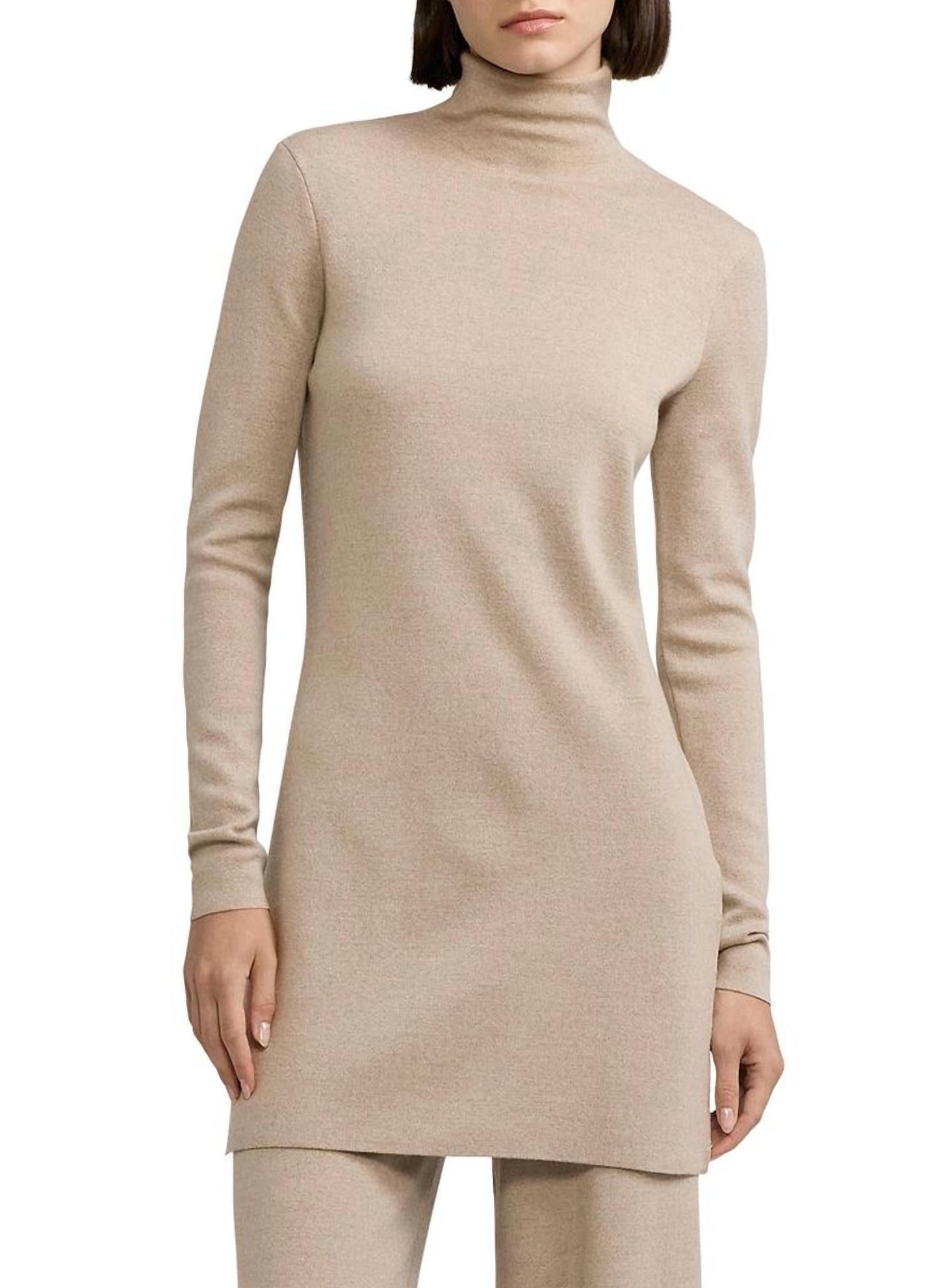Ralph Lauren - Merino Wool Mockneck Tunic Sweater