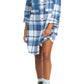 Roxy Cotton Plaid Long Sleeve Shirtdress