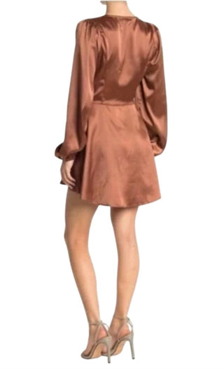 Afrm - Madine Satin Fit & Flare Dress