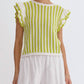 Entro - Striped Knit Top