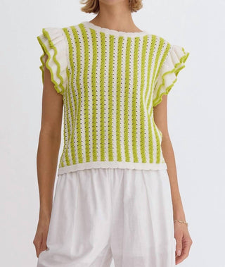 Entro - Striped Knit Top