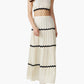 America & Beyond - Ric-rac Halter Top & Tiered Skirt Set