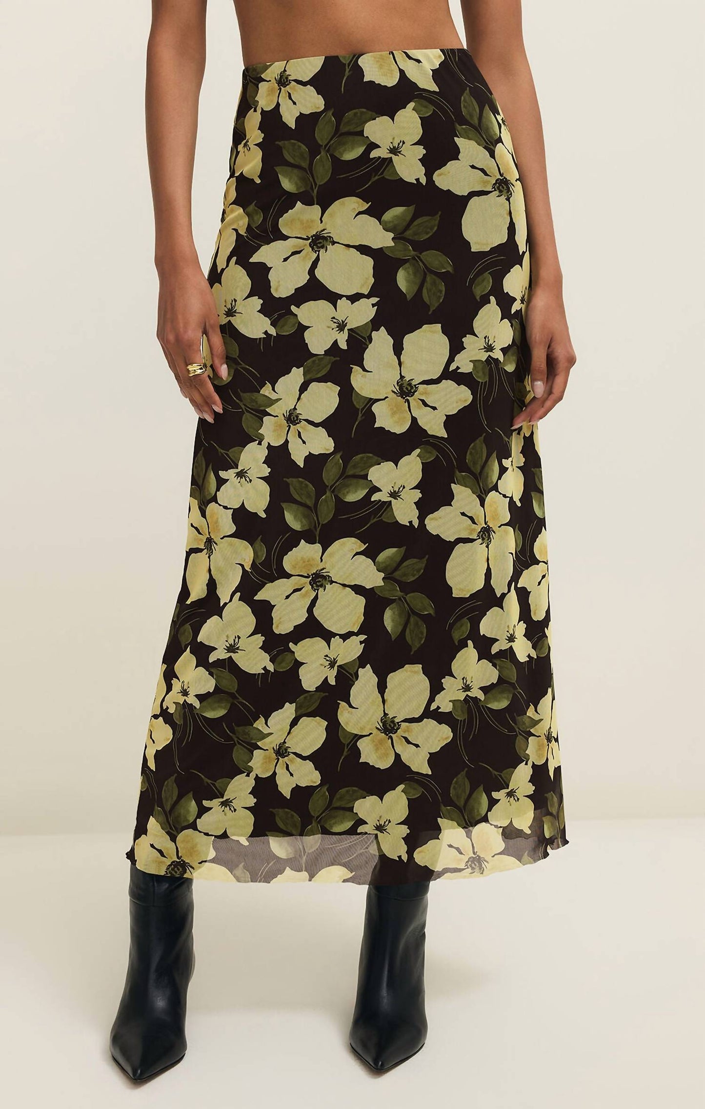 Z Supply - Eda Ren Floral Mesh Maxi Skirt