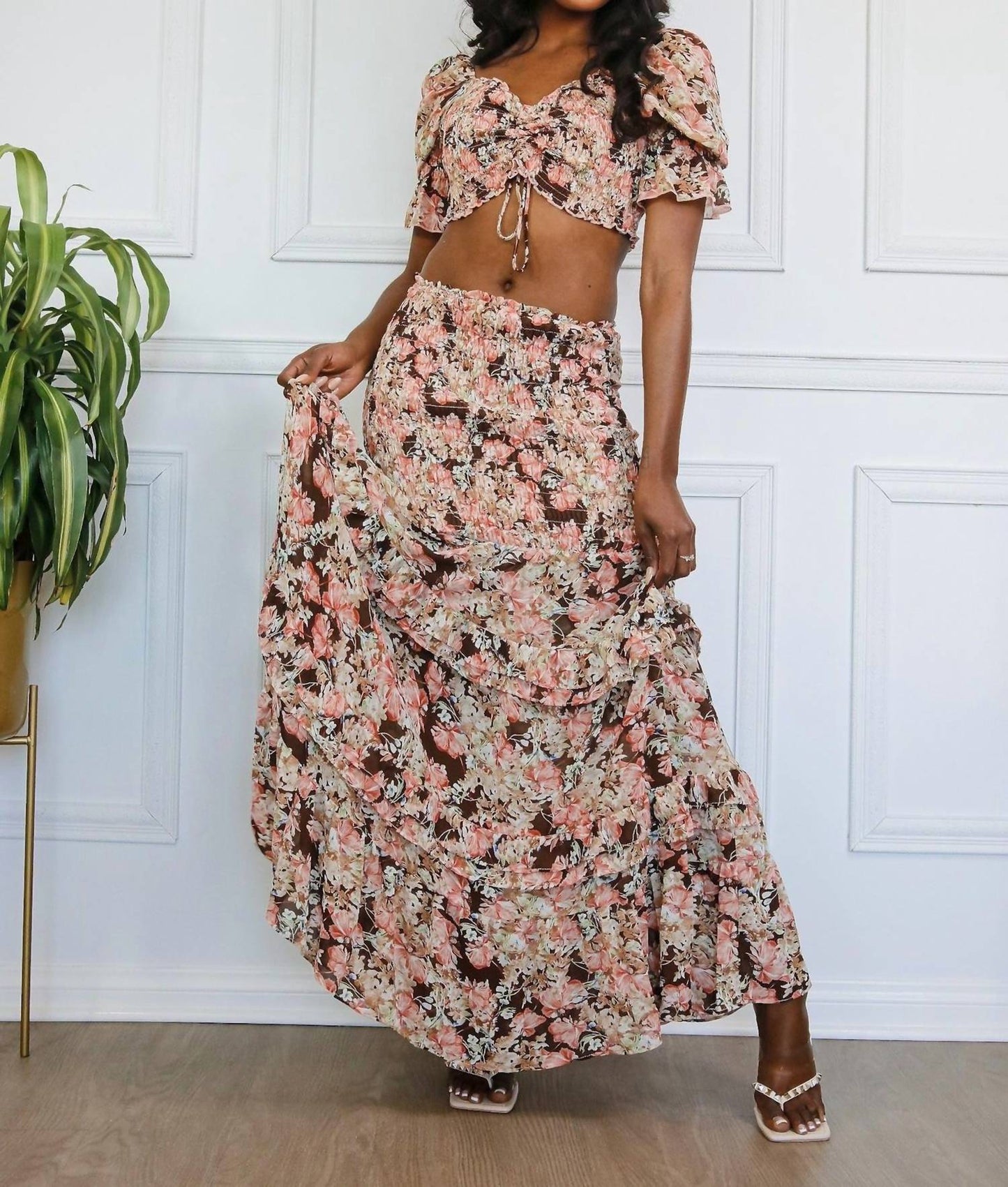 Little Secret Of Mine - Women's Ruffle Maxi Skirt Set