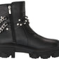 Nine West - Women's Cearlz3 Chain Detailed Leather Ankle Boots