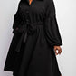 The Curve La - Plus Size Button Front Fit And Flare Dress With Pockets