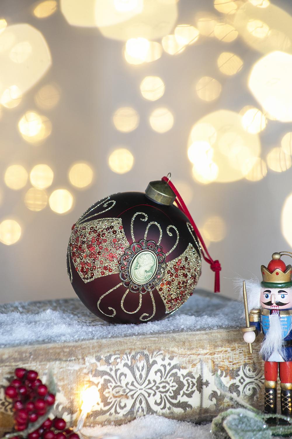 Decorative Hanging Ball Christmas Tree Ornaments For Holiday Decorations Set of 6