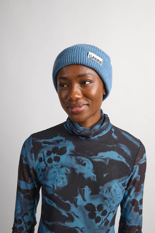 Ganni - Women's Light Structured Rib Knit Beanie