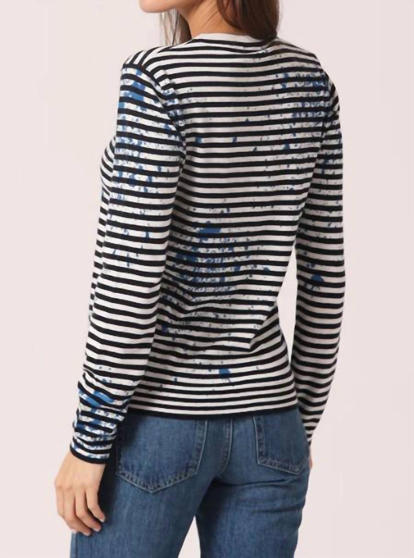 Minnie Rose - Paint Splatter Stripe Crew Top