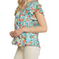 Entro - Mixed Print Surplice Top