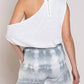 Pol - One Shoulder Ribbed Top