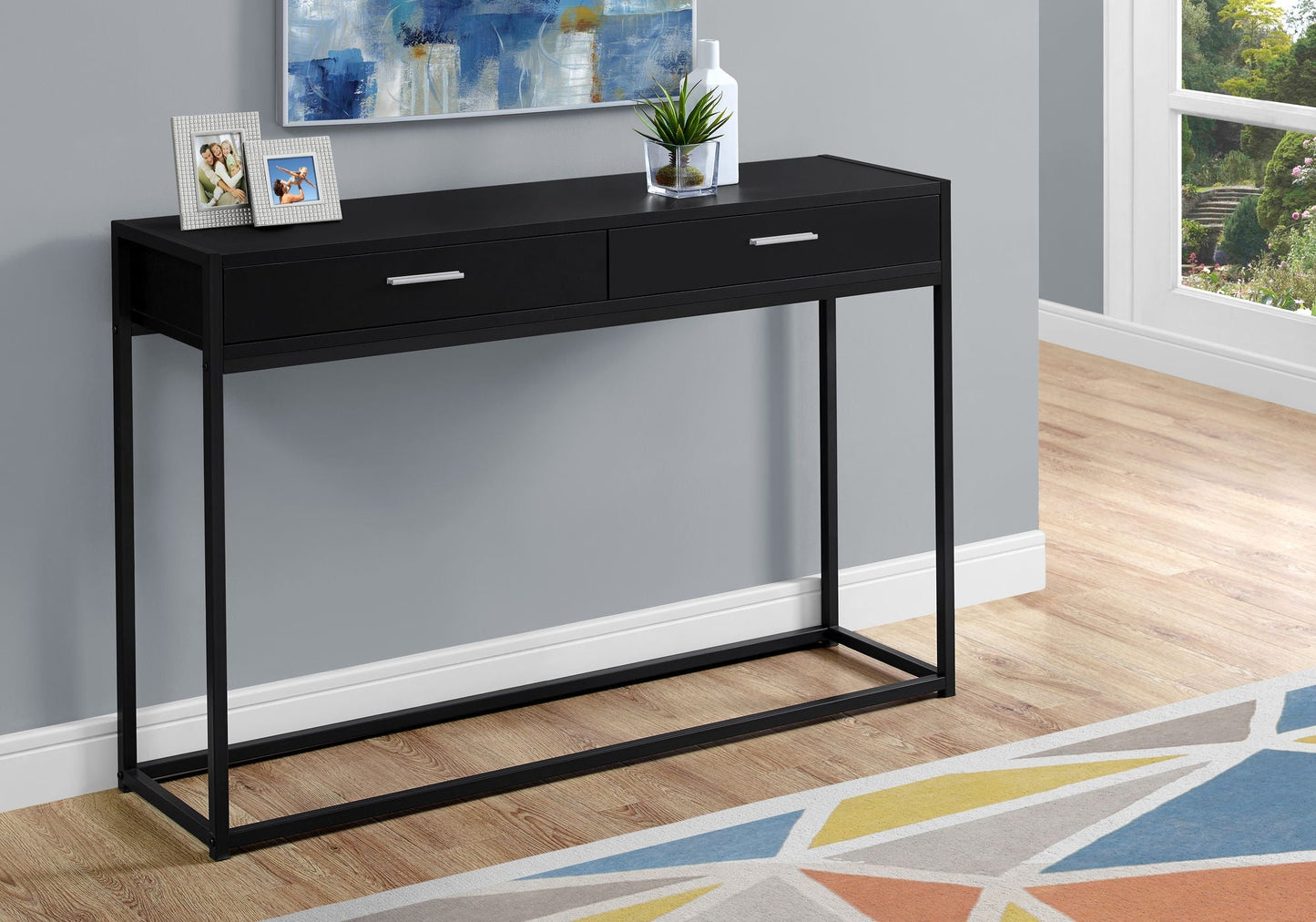 Accent Console Table for Entryway with Storage Drawers – Contemporary & Modern
