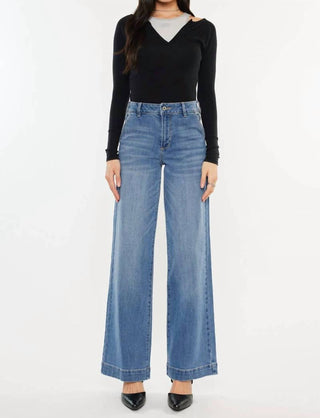 Kancan - HIGH RISE WIDE LEG TROUSER