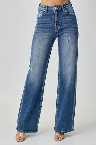 Risen - High Waist Wide Leg Jeans