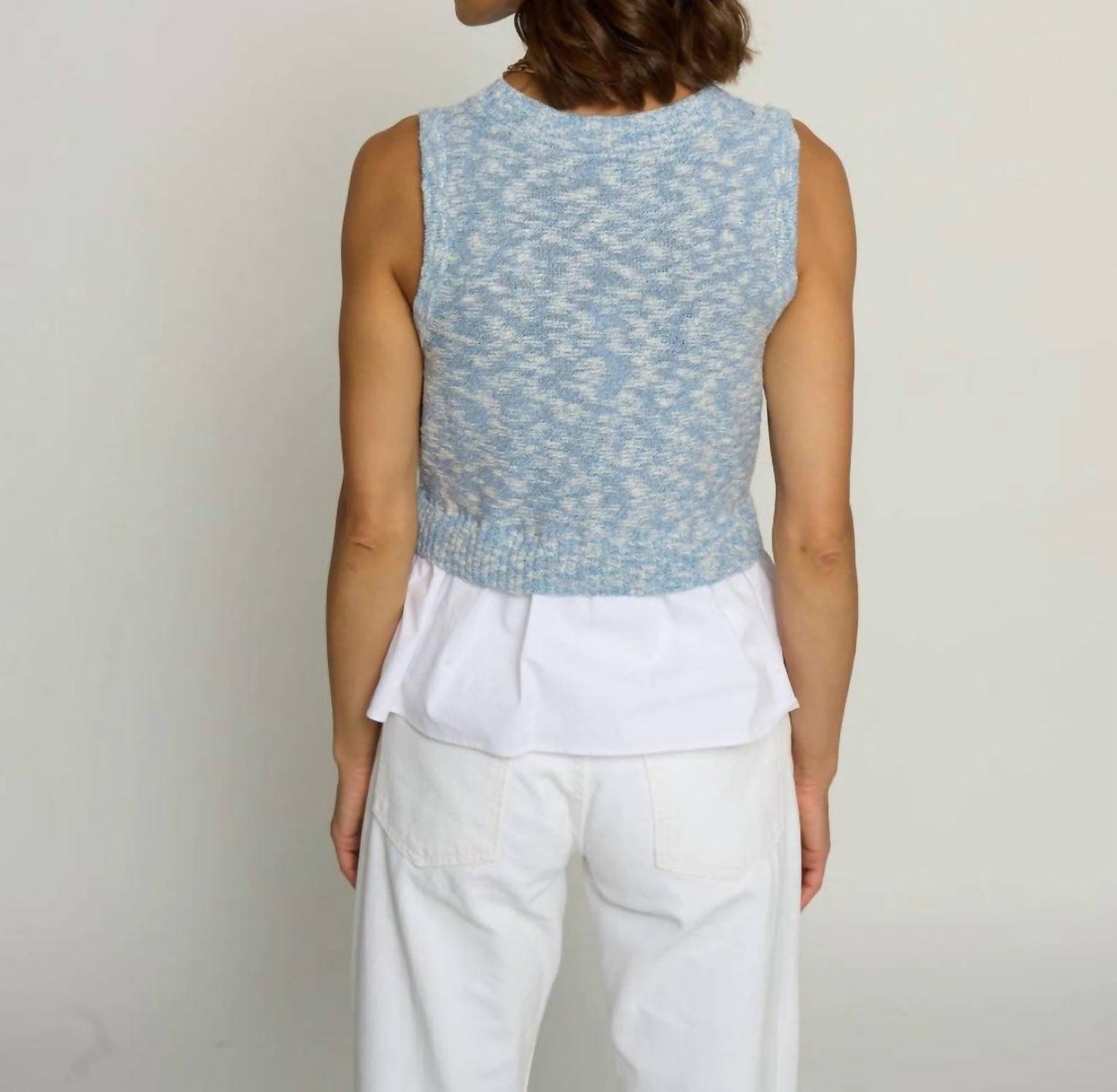 Central Park West - Sleeveless Twofer Sweater Vest
