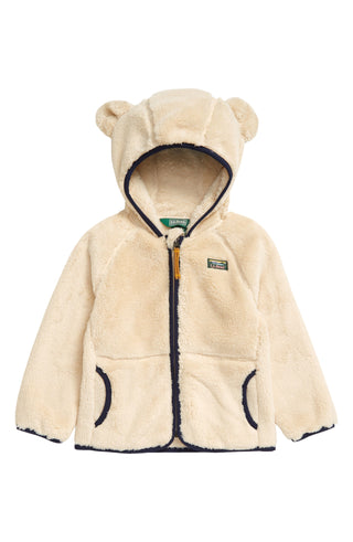 LLBean Kids High Pile Fleece Jacket - Natural